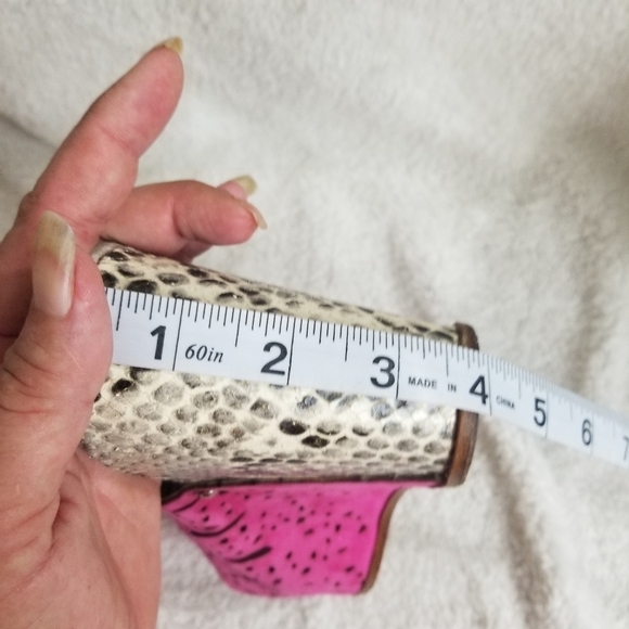 Napoleoni Fuchsia animal print summer wedges - Picture 5 of 6